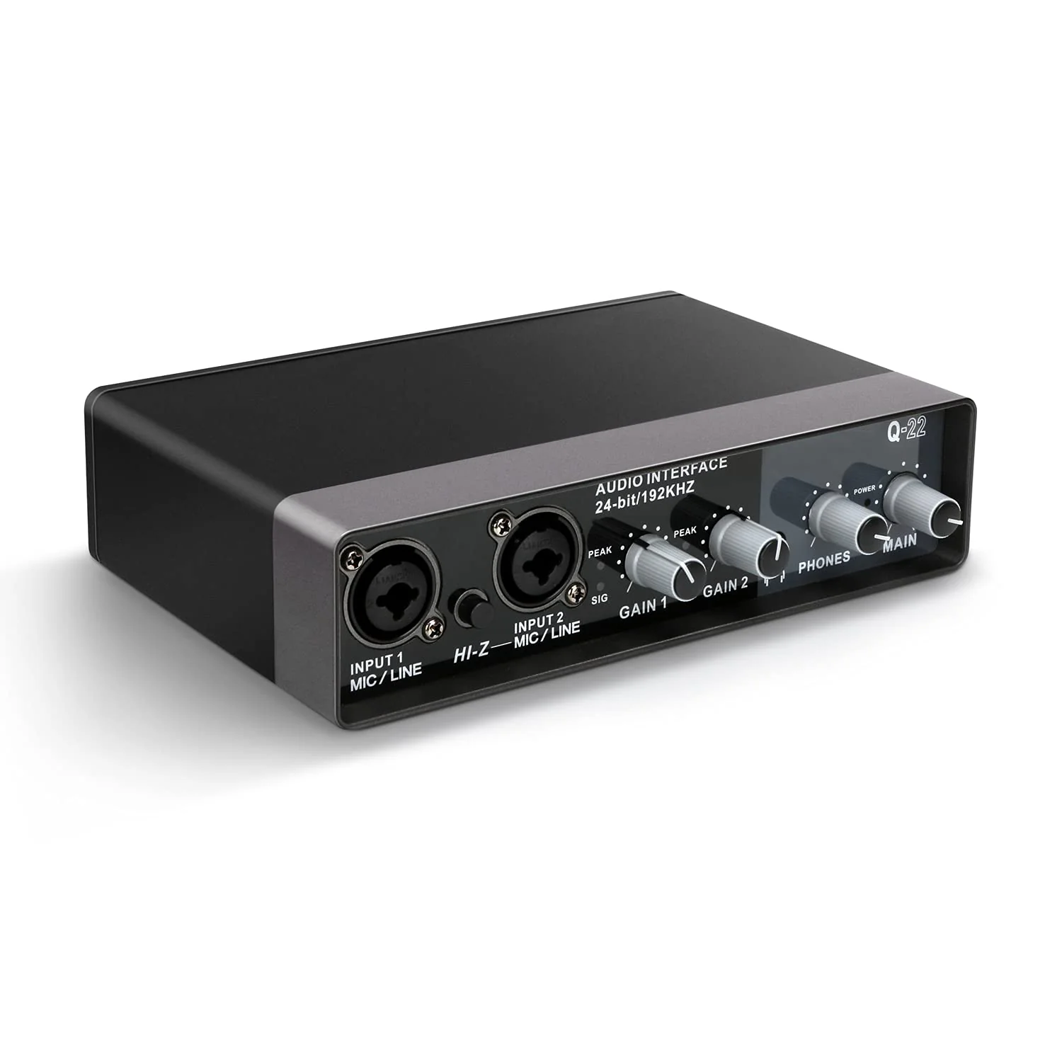 YOUSHARES USB Audio Interface for Recording Music, AudioBox Mic Preamps 48v 2 Channel for Streaming and Podcasting Recording MPN_Audio_Mixer_Q22_01
