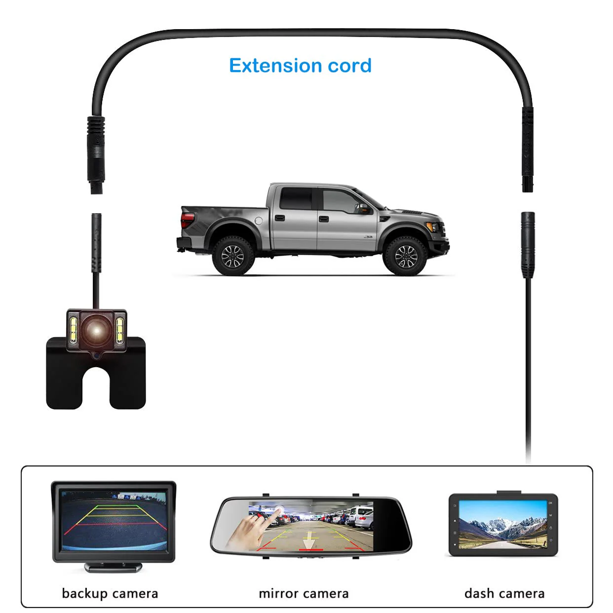 YQMAJIM Dash Cam Backup Camera Extension Cord,16.5 Ft 2.5mm Male to Female Car Rear View Camera Extension Cable 16.5 FT - Image 5
