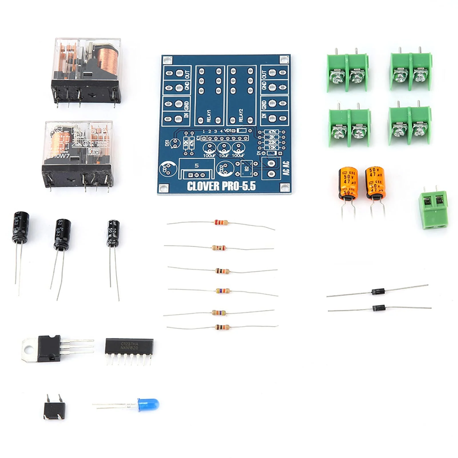 YWBL-WH Speaker Protection Board Module DIY Kit AC 12V-24V Dual Relay Voltage Regulator - Image 3