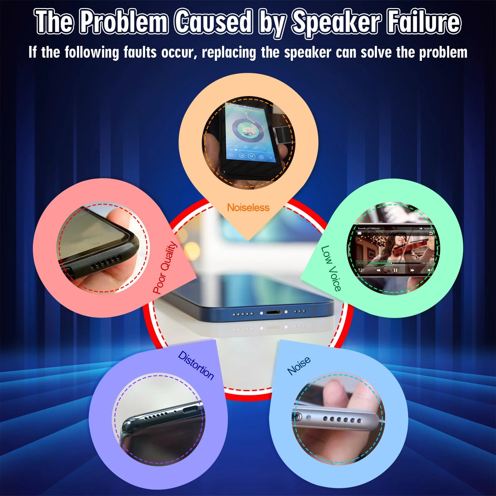 YWLRONG for iPhone 12 Pro Max Loud Speaker Replacement for iPhone 12 Pro Max Loudspeaker 12 Pro Max Ringer Speaker Buzzer Assembly withTools - Image 2