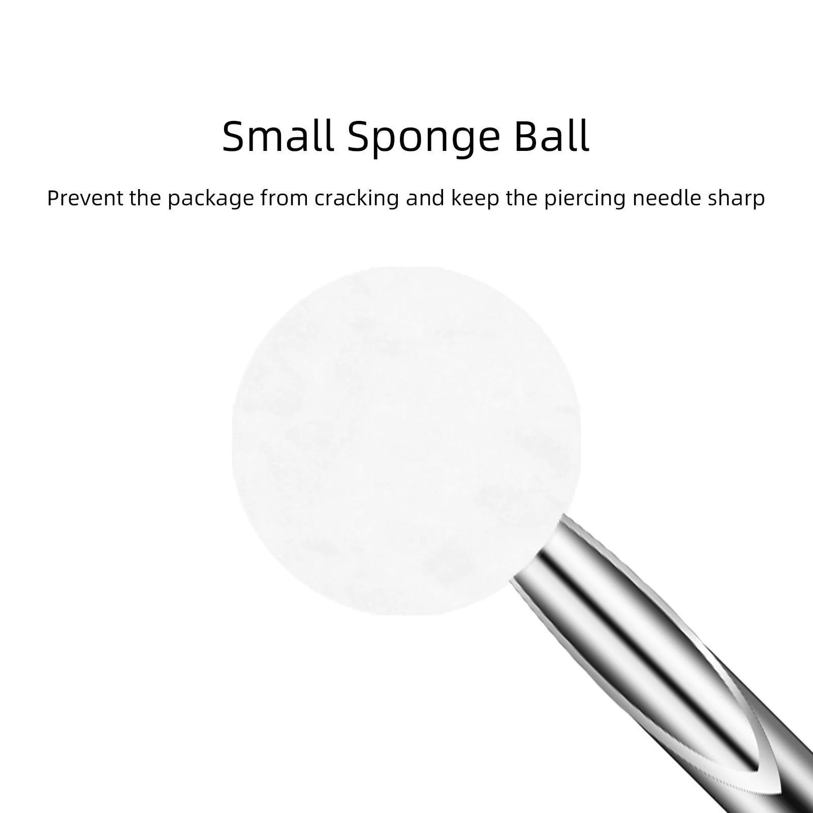 zalati Piercing Needles 10pcs Disposable Body Puncture Needles Stainless Steel Single Pack with Spone Cover Ball for Ear, Nose, Lip, Navel Piercing - 14g 14G Piercing Needles - Image 4