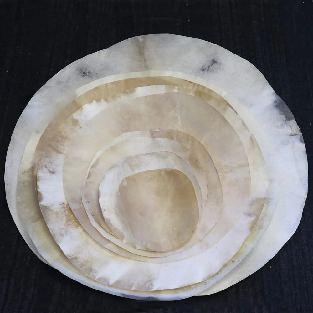 Zaza Percussion - Goatskin for Darbuka Doumbek Drum, Goat Skin for Djembe Natural Flat Round Goat Skin Head-36'' 36''