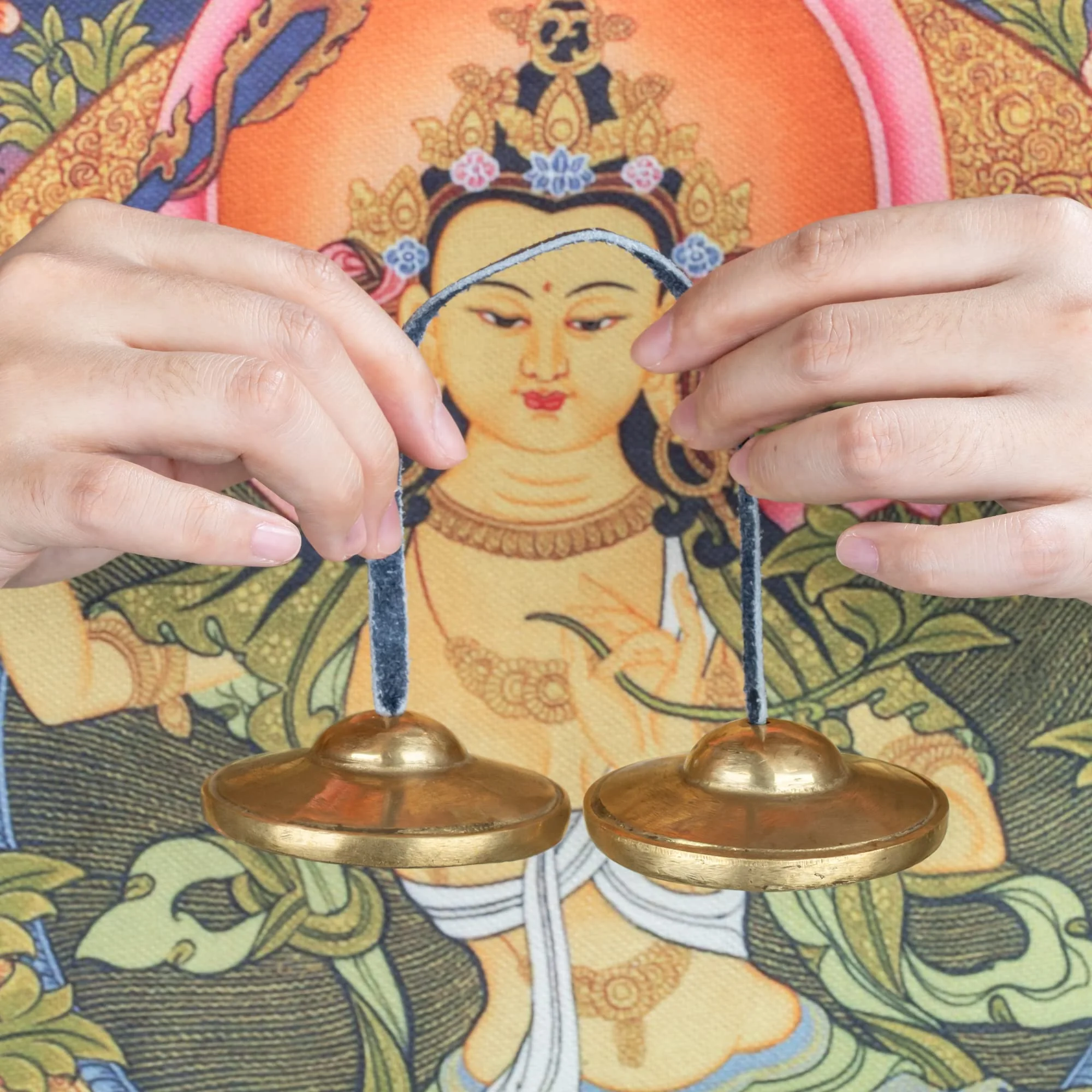 ZenBless Tibetan Tingsha Cymbals, with Storage Box and Fabric Case, Meditation Brass Chime Bells, Low and Mellow Voice for Spiritual Healing Mindfulness, Yoga Buddhist, Relaxation Musical Instruments Small-2.6 in(6.6cm) - Image 2