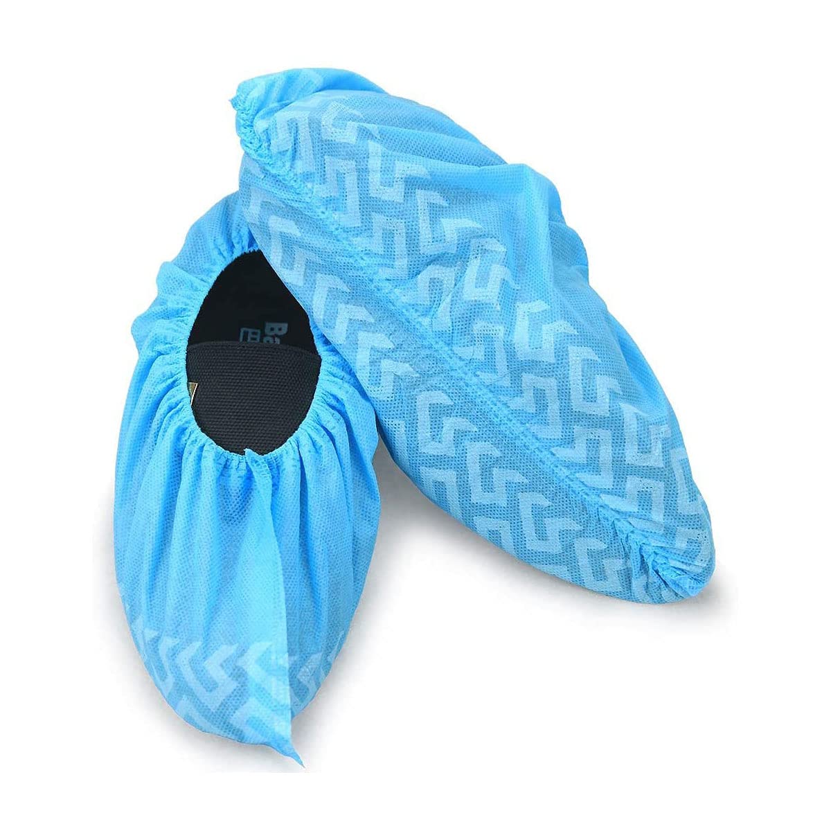 Zhbro YI Disposable Shoe Covers Non-Slip with Tread Pattern Pack of 100 One Size Fits All up to XL