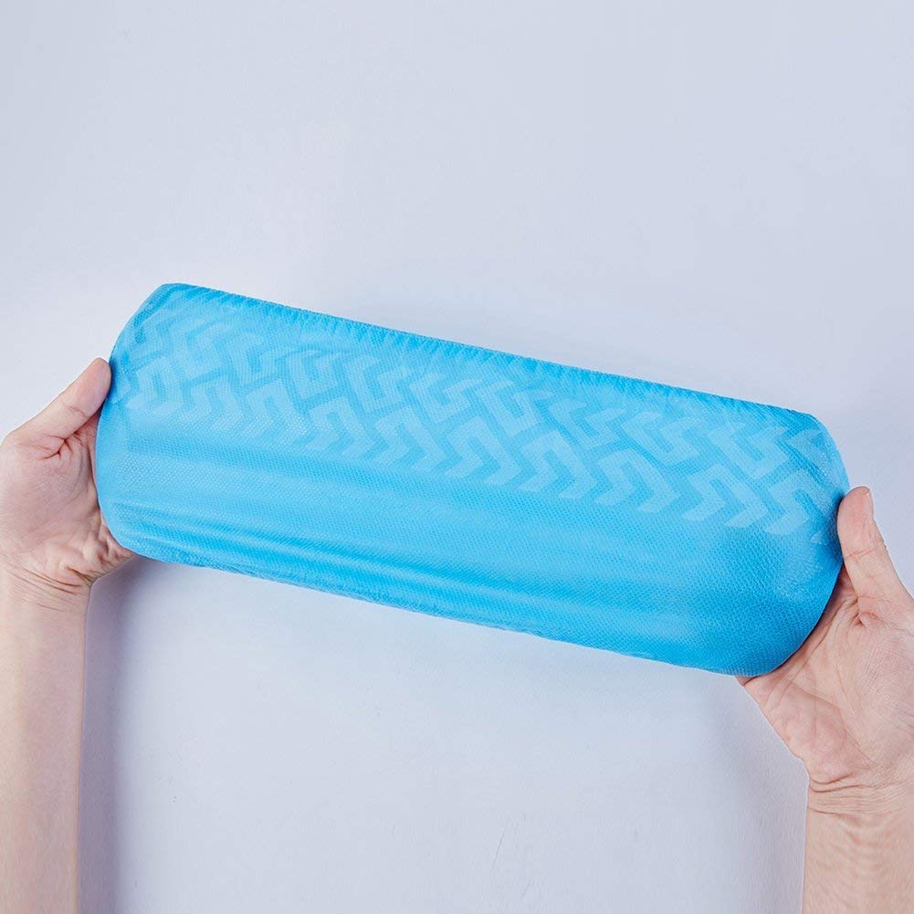 Zhbro YI Disposable Shoe Covers Non-Slip with Tread Pattern Pack of 100 One Size Fits All up to XL - Image 4