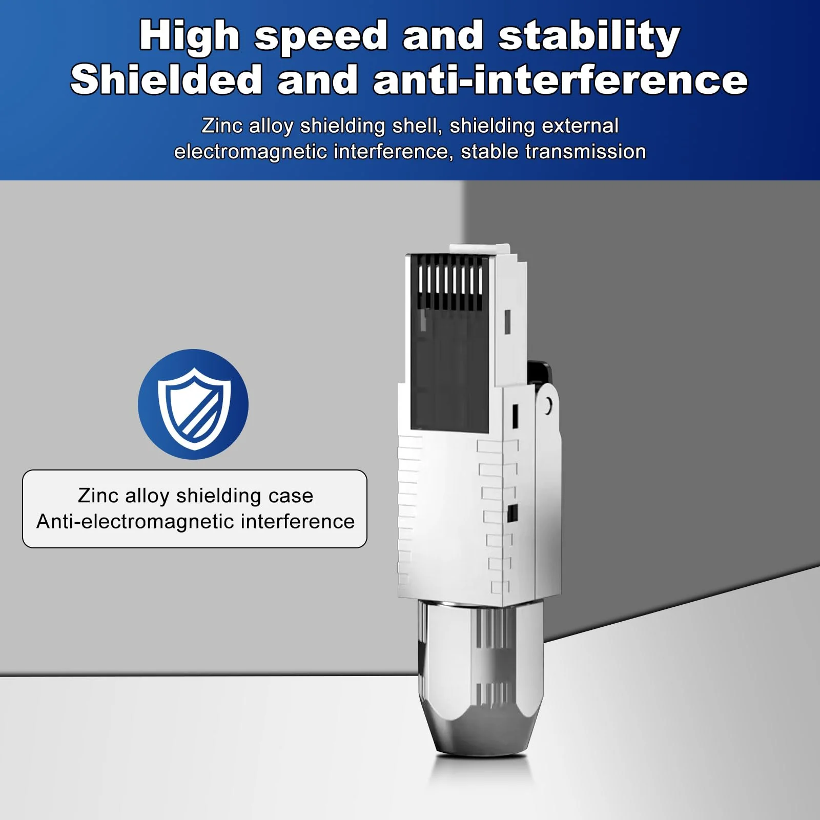 ZHITING 2 x CAT 7 RJ45 Connector Network Connector for Rigid LAN Cable Installation Cable Ethernet, LAN Plug Cat 7 Tool-Free LSA Fully Shielded STP, 10 Gbit/s, AWG 23-26 2cps - Image 4