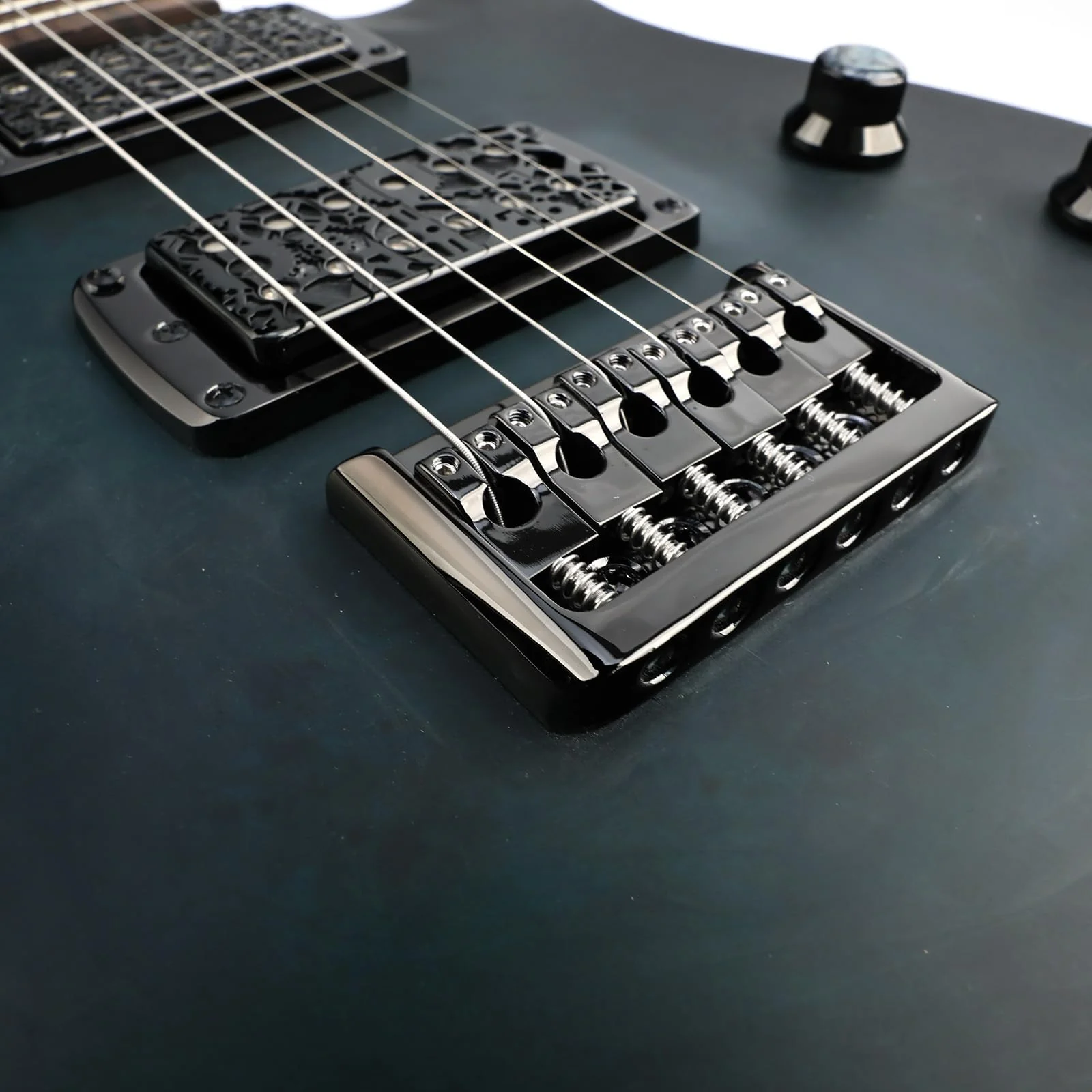 Zinc Alloy 6 String Guitar Fixed Bridge 10.5mm(13/32") Electric Guitar Hardtail Bridge Compatible with Fender Strat Telecaster Style 6-String Electric Guitar Replacement Parts(Conductive Black) - Image 5