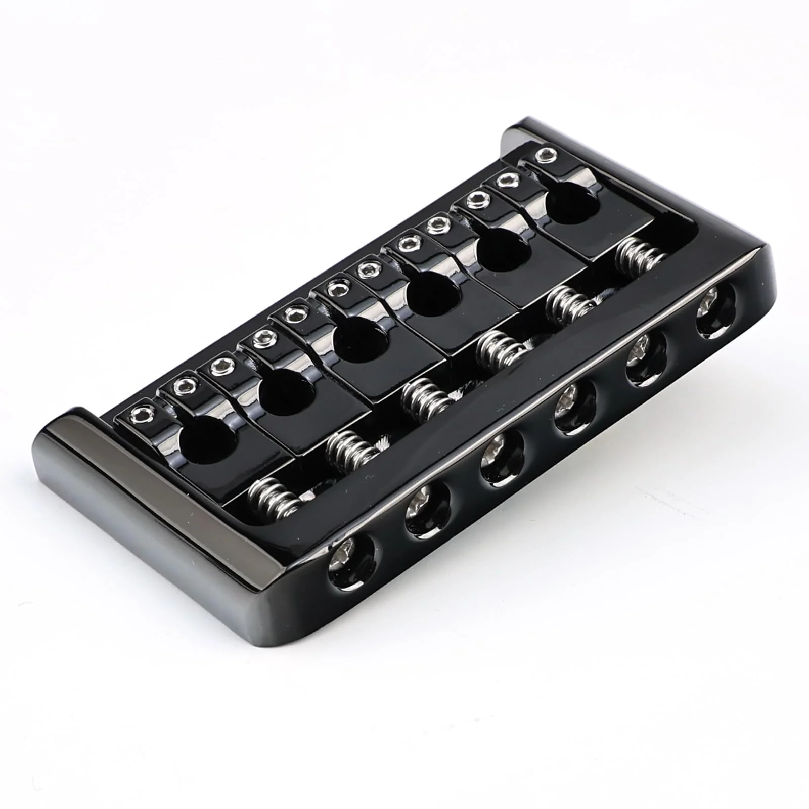 Zinc Alloy 6 String Guitar Fixed Bridge 10.5mm(13/32") Electric Guitar Hardtail Bridge Compatible with Fender Strat Telecaster Style 6-String Electric Guitar Replacement Parts(Conductive Black) - Image 7