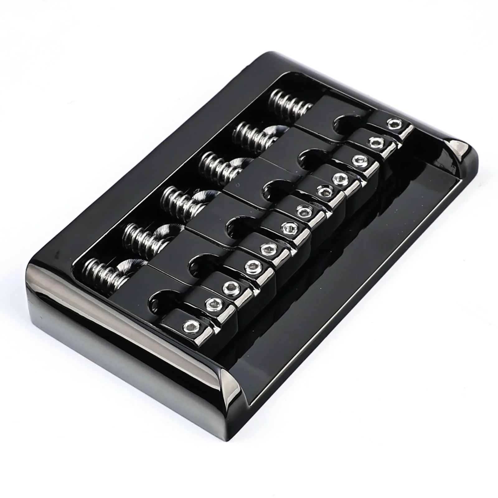 Zinc Alloy 6 String Guitar Fixed Bridge 10.5mm(13/32") Electric Guitar Hardtail Bridge Compatible with Fender Strat Telecaster Style 6-String Electric Guitar Replacement Parts(Conductive Black) - Image 8