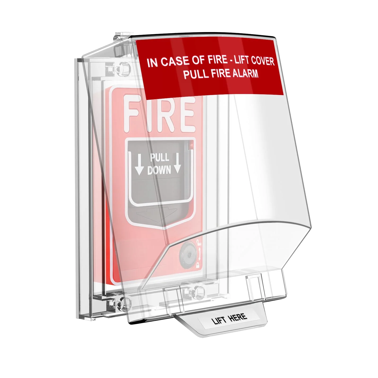 Zipcase Fire Alarm Pull Station Cover, Durable Protective Guard to Prevent Accidental Trigger, Physical Damage, Dust and Debris, Easy to Install Enclosure