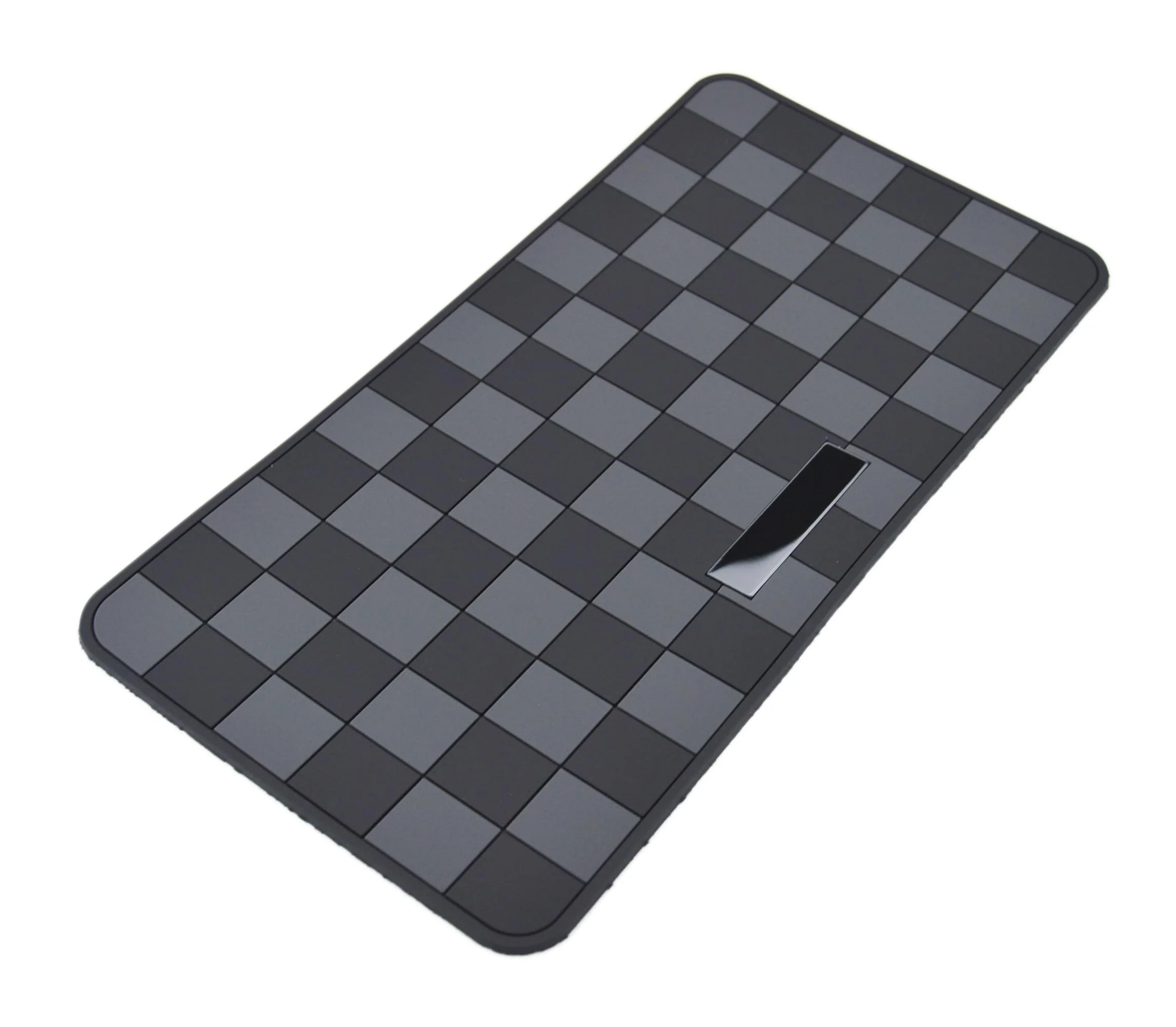 Zorratin Checkered Anti-Slip Rubber Gripper Pad Tray Mat for Key Fob Sunglasses Cell Phone, Heat-Resistant on Dashboard or Armrest Interior Accessories Washable Flat Black and White Checkered - Image 6